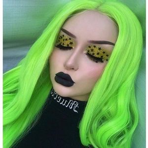 24” Neon Green Lace Front Wigs